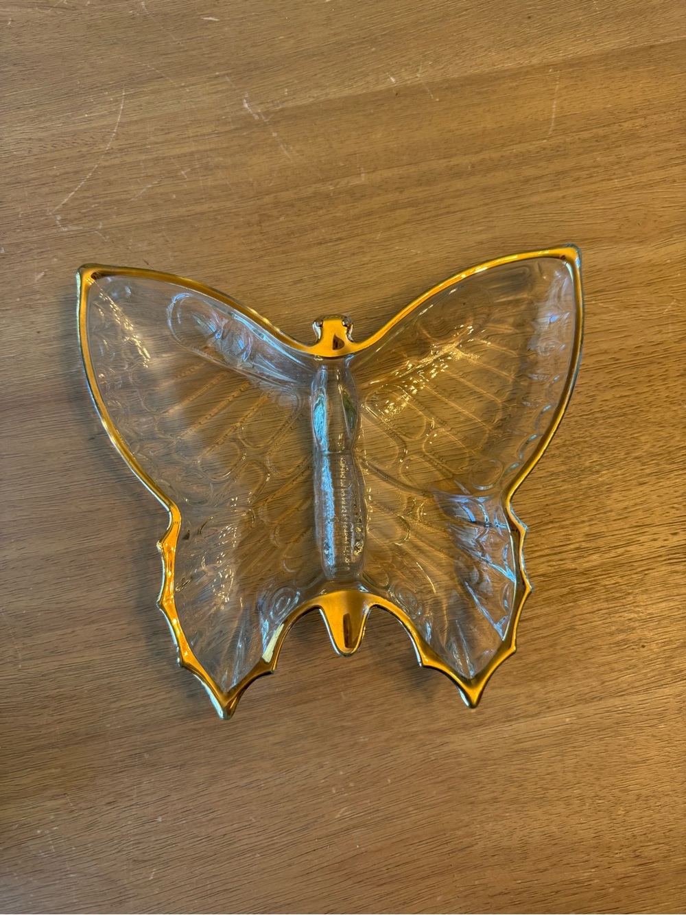 Vintage 1960s Jeannette glass butterfly trinket dish